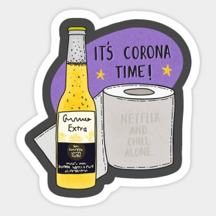 It's corona time Sticker